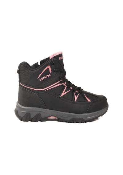 Ayakmod Siyah Pembe Polarlı Kaymaz Kız Çocuk Outdoor Bot 2301 F Siyah-pembe
