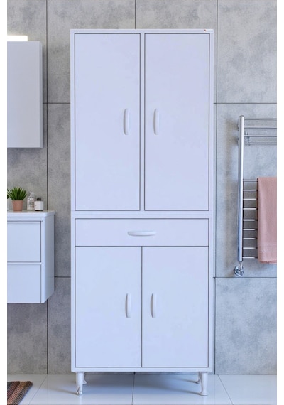 Eliusta Line Beyaz 55 Cm Banyo Dolabı Çok Bölmeli Banyo Düzenleyici Dolap 4 Kapaklı 4 Raflı 55x173x32,5 Cm Beyaz Eliusta Line Beyaz 55 Cm Banyo Dolabı Çok Bölmeli Banyo Düzenleyici Dolap 4 Kapaklı 4 Raflı 55x173x32,5 Cm Beyaz