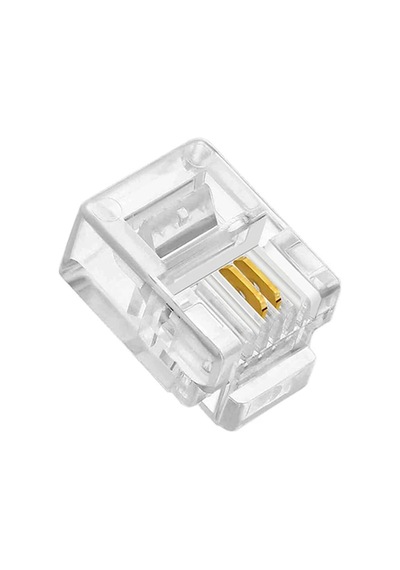 100 Adet Rj 11 2Pin Jak 6P2C Telefon Kablosu Için Konnektör Cat3