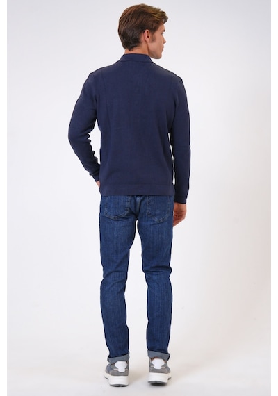 Back And Bond Lacivert Regular Fit Polo Yaka Cepli Triko-lacivert Lacivert