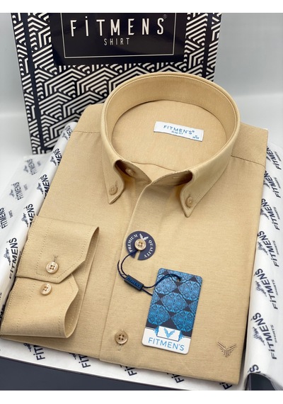 Slim Fit Uzun Kol Pamuklu Hediye Kutulu Kolay Ütülenebilir Erkek Gömlek Fs-002225 - Hardal-3380 Slim Fit Uzun Kol Pamuklu Hediye Kutulu Kolay Ütülenebilir Erkek Gömlek Fs-002225 - Hardal-3380
