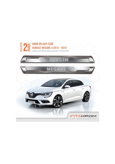 Renault Megane 4 Krom Ön Kapı Eşiği - 2 Parça - Hb-Sd