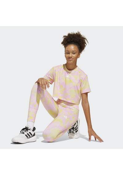 Adidas Train Essentials Flower Print Çocuk Tayt Jj5055 Çok Renkli