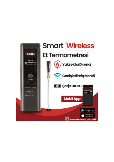 Igrıll Et Termometresi Smart Wireless Barbekü Sıcaklık Ölçer