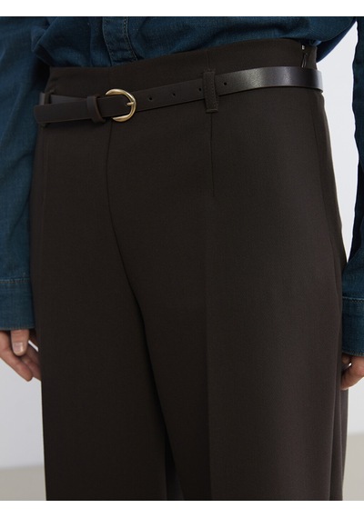 Lcw Vision Kahverengi Standart Fit Geniş Paça Kadın Pantolon