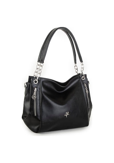 Nas Bag Kadın Büyük Boy Omuz Çantası Siyah Nero 45x34x21 Cm siyah Siyah