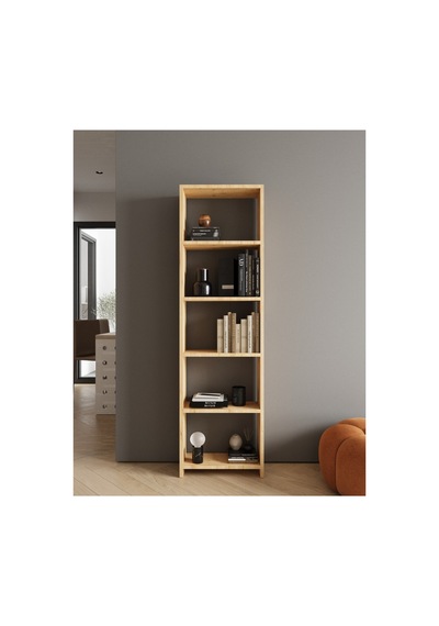 Classy 102asya 5 Raflı Tek Parça Kitaplık Safir Meşe Classy 102asya 5 Raflı Tek Parça Kitaplık Safir Meşe