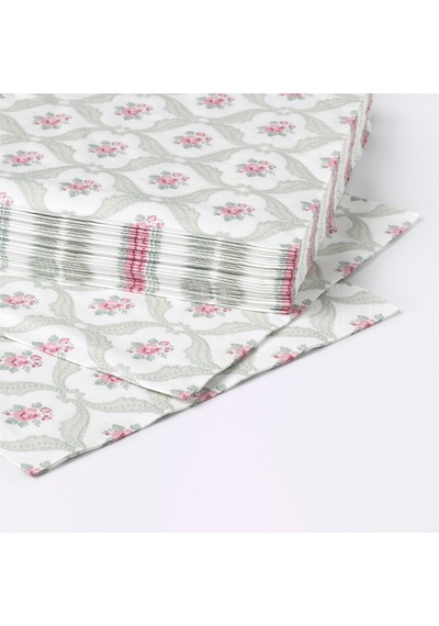 Ikea Forvantad Çiçek Desenli Peçete 30'lu 33 x 33 CM