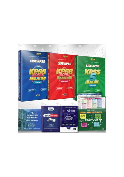 Lise Kpss 8 Li Set - Efsane Konu Anlatımı-soru Bankası Ve 5li Den