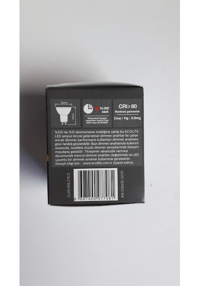 Ecolite 8W Dimmerli Gu10 Led Ampul Gün Işığı(Sarı Işık)