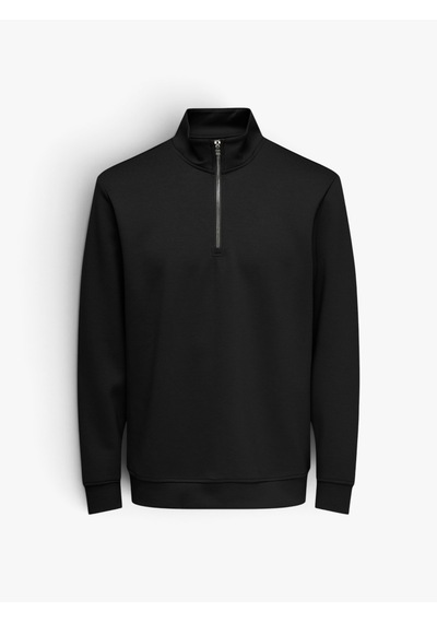 Only & Sons Onsluca Lıfe Reg Ls Halfzıp Sweat Erkek Siyah Sweatshirt - 22037612