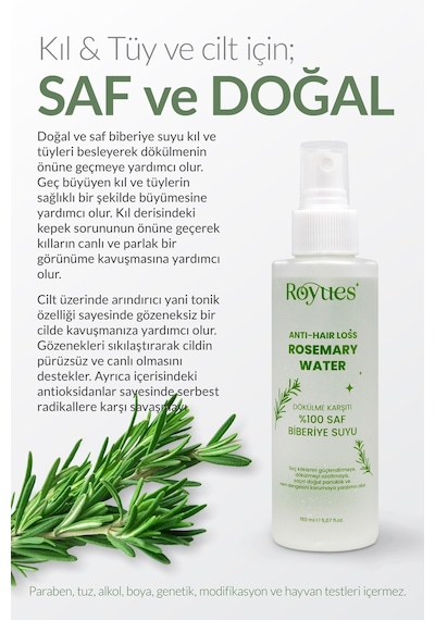Biberiye Suyu 2 Li Set - Dökülme Karşıtı Ve Saç Uzatma Etkili Saç Toniği 150ml + 150ml