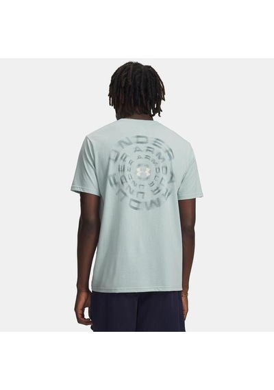 Under Armour Blur Wordmark Erkek Mavi Tişört Mavi
