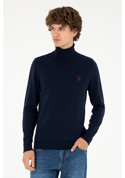 U.S. Polo Assn. Erkek Slim Fit Boğazlı Yaka Lacivert Basic Kazak 50293523-VR033 U.S. Polo Assn. Erkek Slim Fit Boğazlı Yaka Lacivert Basic Kazak 50293523-VR033
