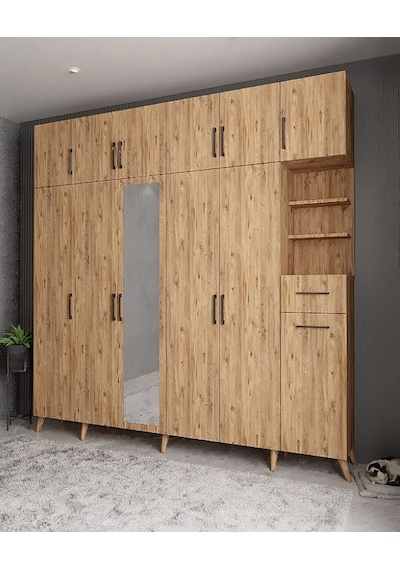Açelya Portmanto Vestiyer Çam  M9-208 cm