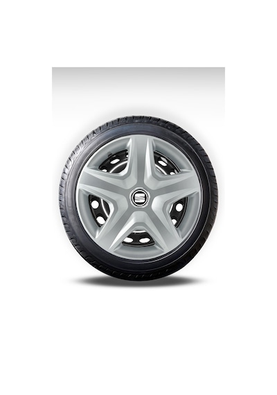 Seat 16'' İnç Gri Jant Kapağı 4lü Takım Esnek Leon Altea Ibiza Toledo Arona Inca Cordoba Teneke Jant Uyumlu Universal Logolu 103