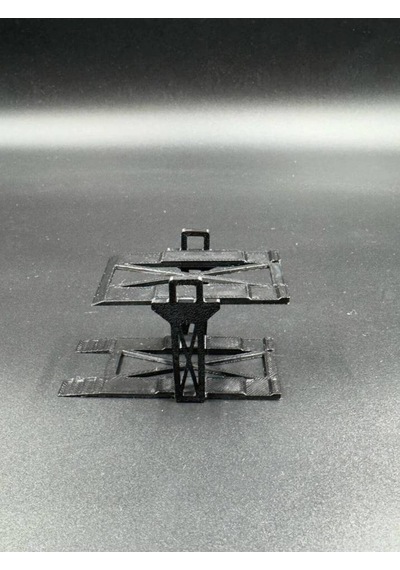 1:64 Ölçek Diorama Araç Lifti - 2 Araç - Siyah