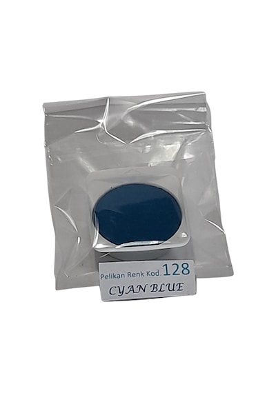 Pelikan Suluboya Tableti Tekli Cyan Blue-cam Göbeği Mavisi