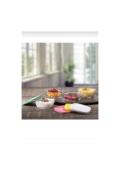 96840 Pudding Cam Saklama Kabı Kapaklı 4 Lü