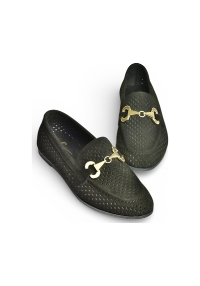 Fox Shoes Y291262402 Siyah Süet Toka Detaylı Kadın Babet Siyah