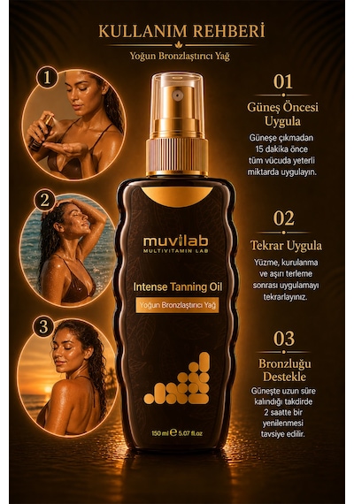 Yoğun Bronzlaştırıcı Yağ Güneşsiz Beyaz Ten Bronzlaştırıcı Sprey Vücut Yağı 150 Ml Büyük Boy Spf 0