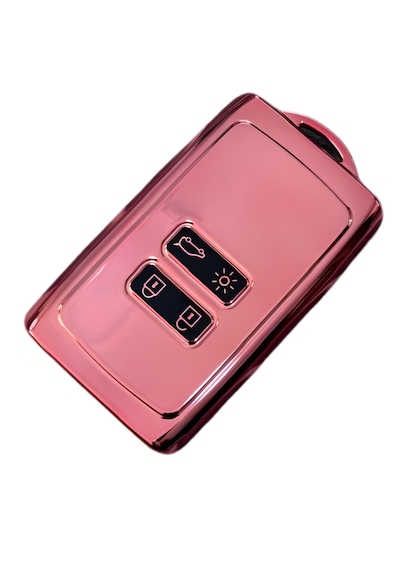 Autohan Keys Lüx Renault Anahtar Kılıfı, Clio E-tech, Austral, Megane 4, Talisman, Clio 5 İle Uyumlu, Pembe