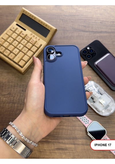Apple iPhone 17 Uyumlu Kamera Korumalı Darbeye Dayanıklı Renk Atmayan Keep Silikon Kılıf Lacivert