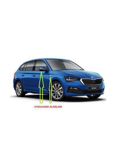 Skoda VRS Scala Yan Aynalar Ve Çamurluk Yanı Damla Desen Bıçak Lo