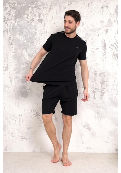 D's Damat Ds Damat Maschio Pamuk Şort Takım Siyah Ds5011 R001 Siyah