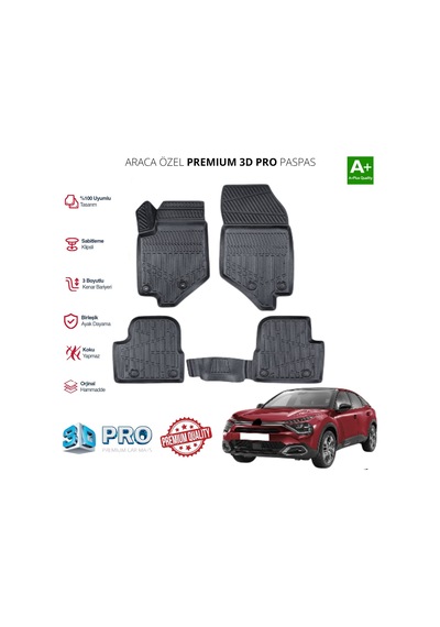 Citroen C4 3d Araca Özel 3d Paspas 2022 2023 2024 2025