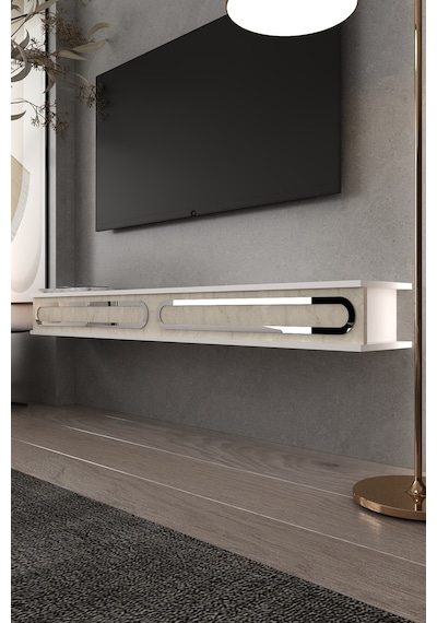180dhdxxtda2btg Riva Pleksi Desenli Duvara Monte Tv Sehpası Beyaz-traverten-gümüş 180dhdxxtda2btg Riva Pleksi Desenli Duvara Monte Tv Sehpası Beyaz-traverten-gümüş