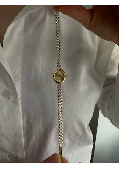 Arpaş 14 Ayar Altın Şeritli Saatli Bileklik 946 Gold Sarı Altın