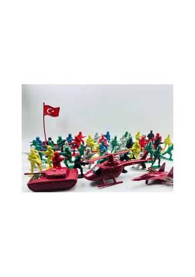 Asker Adam Oyuncak Seti 58'li Paket - Oyuncak Asker Seti - Türk Askeri Oyuncak Adam Seti