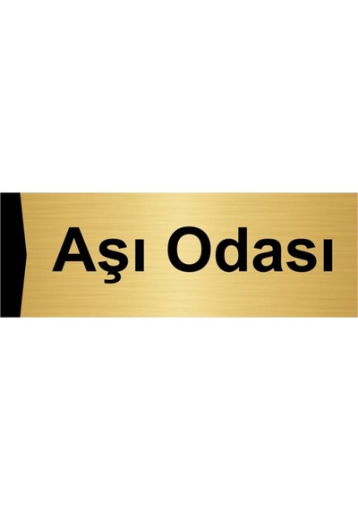 Uyku Odası 10x20cm Altın Renk Metal Yönlendirme Levhası