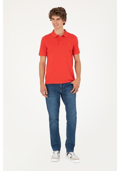 U.S. Polo Assn. Erkek Slim Fit Polo Yaka Kırmızı Basic Tişört 50294207-VR030 U.S. Polo Assn. Erkek Slim Fit Polo Yaka Kırmızı Basic Tişört 50294207-VR030
