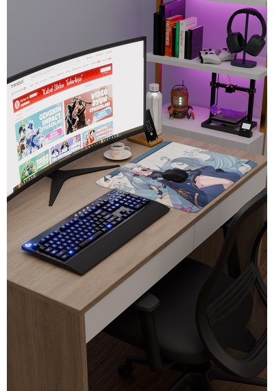 Ayaka Genshin Impact Anime Gacha V2 - 48x40 Xl Gaming Mouse Pad Fare Altlığı