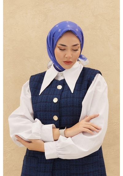 Silk Home Olinda Eşarp - Saks Gri - Saks Gri