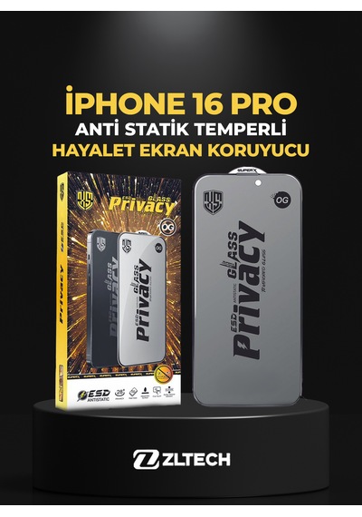 OG GLASS ESD Anti Statik Hayalet Apple Uyumlu iPhone 16 Pro Ekran Koruyucu