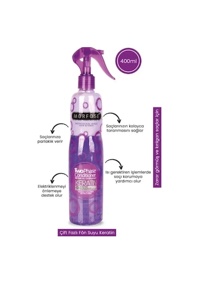 Çift Fazlı Keratin Fön Suyu 400 Ml