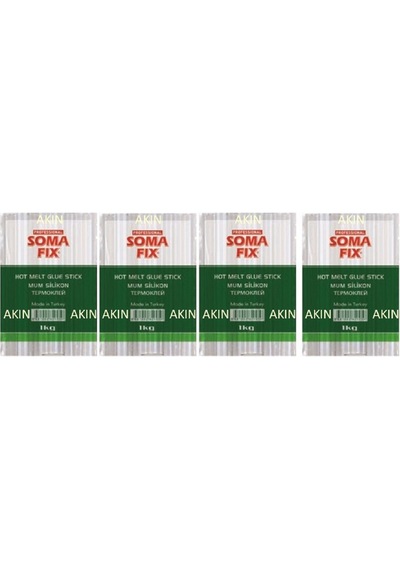 4 Kg Somafix Şeffaf 11.3x300 Mm Kalın Mum Silikon Sıcak Çubuk