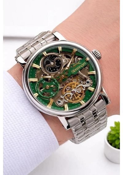 Slazenger Sl.09.2611.1.370 Otomatik Çelik Gri 10 Atm 46 Mm Erkek Kol Saati