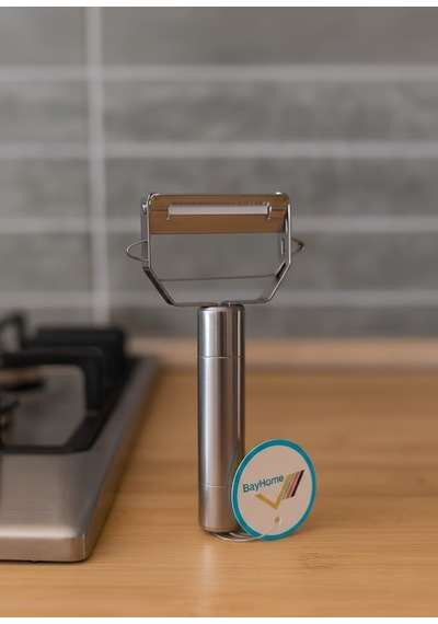 Ergonomik Paslanmaz Çelik Meyve Ve Sebze Soyacağı Metalik