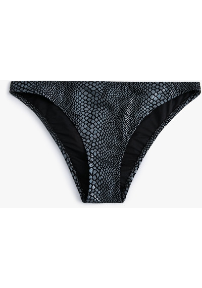 Koton Yılan Derisi Desenli Bikini Altı Normal Bel Siyah Desenli 4sak00042mm Siyah
