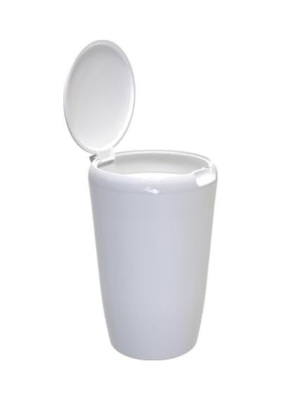 6 Lt Banyo Mutfak Tezgah Üstü Çöp Kovası - Beyaz 10l Siyah