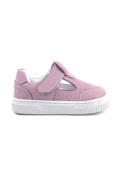 Rakerplus Bheem Hakiki Deri Pudra Cırtlı Bebek Sneaker Sandalet Pudra