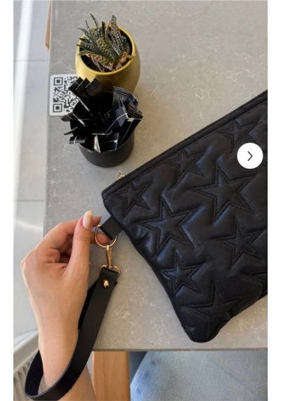 Biem Accessory Biem Yıldız Kabartmalı Siyah El Bilek Ve Omuz Çantası Çok Renkli