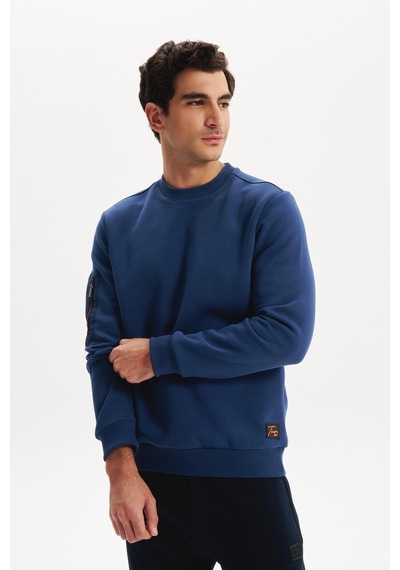 AR-MA Arma Erkek Regular Fit Basic 3 İplik Şardonlu Bisiklet Yaka Sweatshirt Pamuk Polyester Karışımlı K30124603302 İndigo-i1 AR-MA Arma Erkek Regular Fit Basic 3 İplik Şardonlu Bisiklet Yaka Sweatshirt Pamuk Polyester Karışımlı K30124603302 İndigo-i1