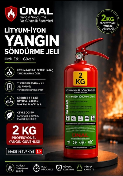 2 Litre Bioversal Elektrikli Araçlar Ve Lityum-iyon Batarya Pil, Akü Yangın Söndürme