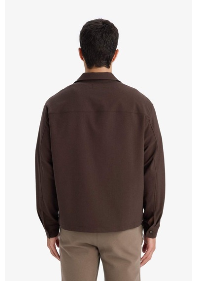 Defacto Poplin Gömlek G6253ax25wnbn337 Kahve-bn337