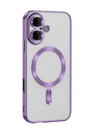 Apple Uyumlu iPhone 16 Uyumlu Kılıf Kross Magneticsafe Kapak - Mor